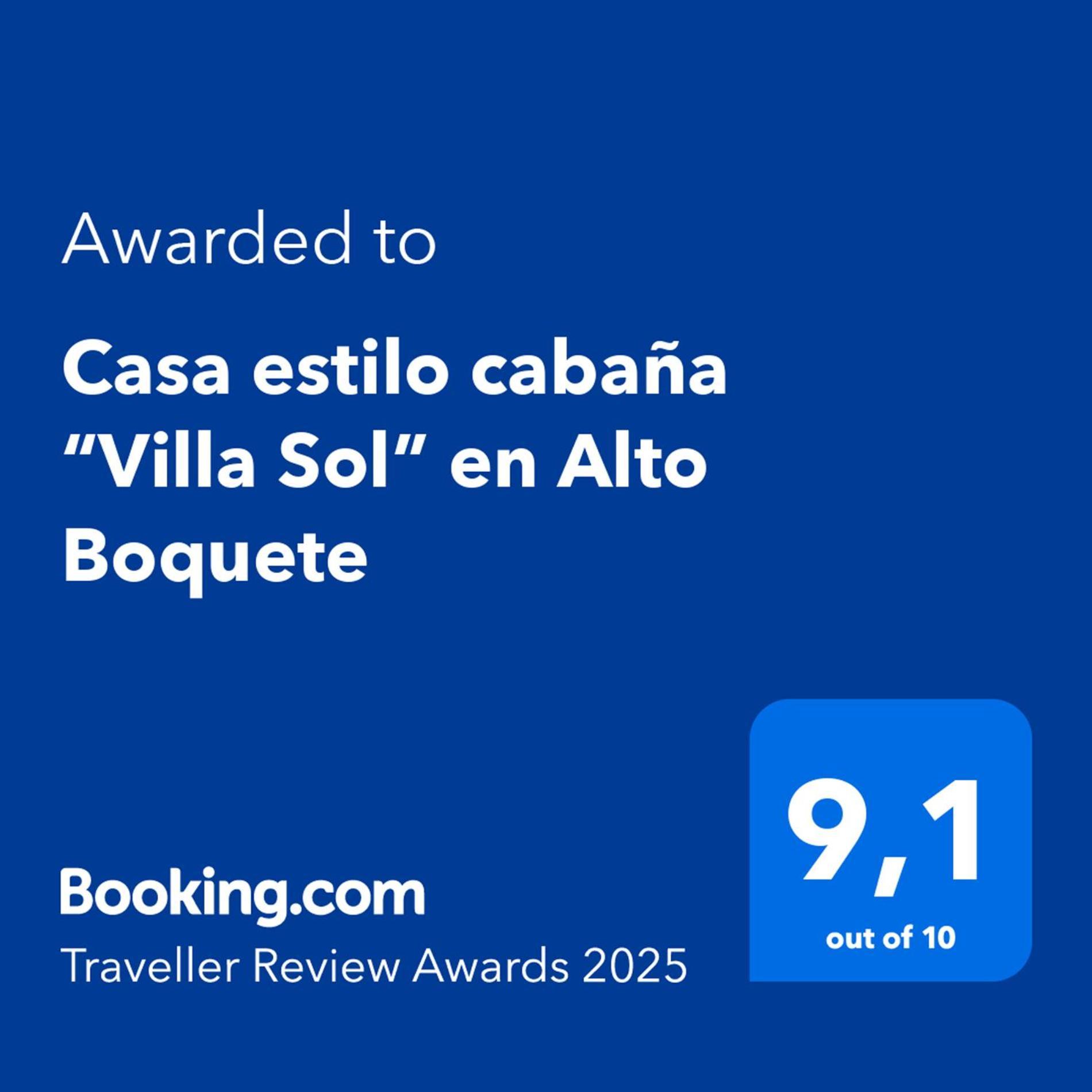 Casa Estilo Cabana “Villa Sol” En Alto Boquete Εξωτερικό φωτογραφία